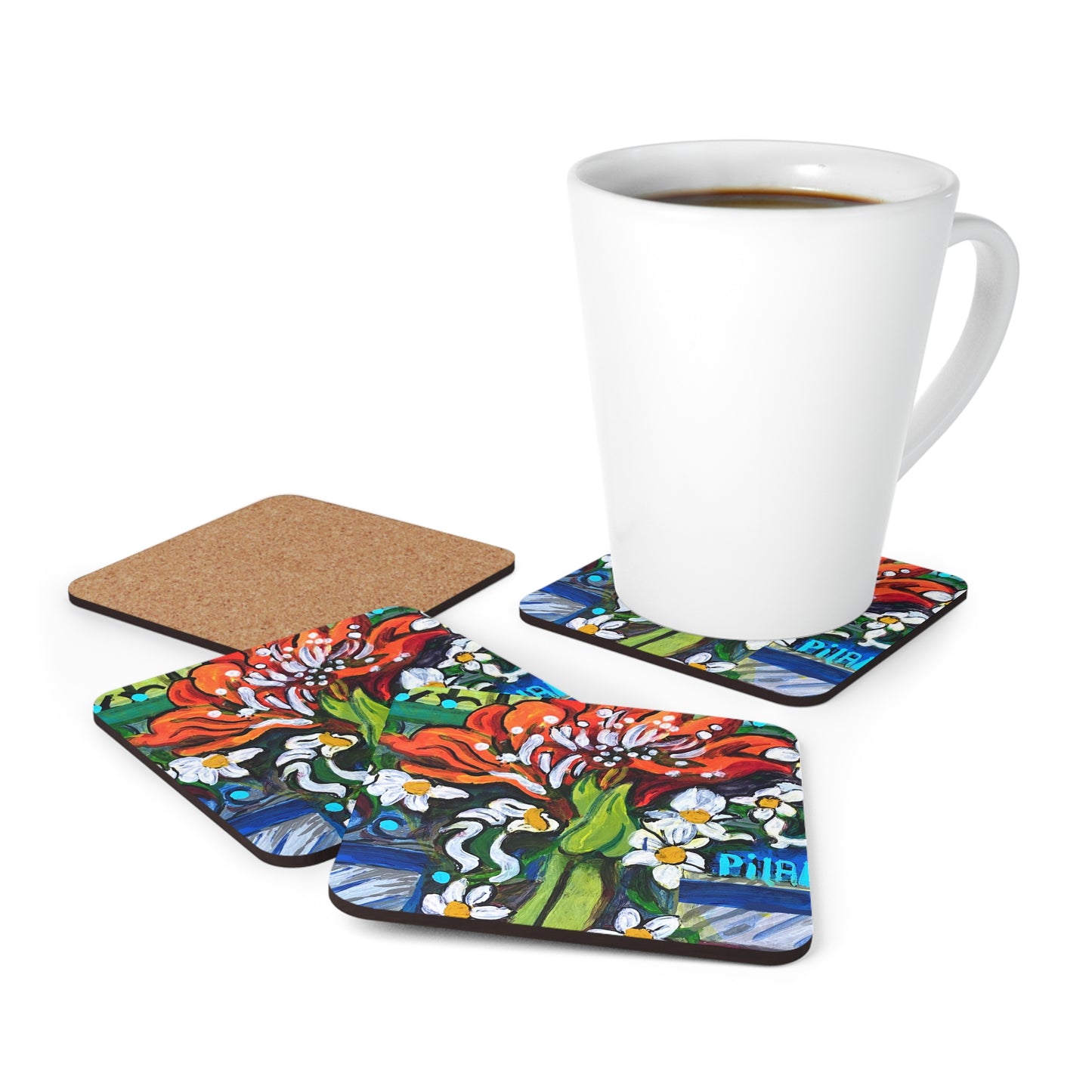 Coaster Set - Winter Amaryllis