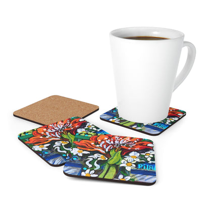 Coaster Set - Winter Amaryllis