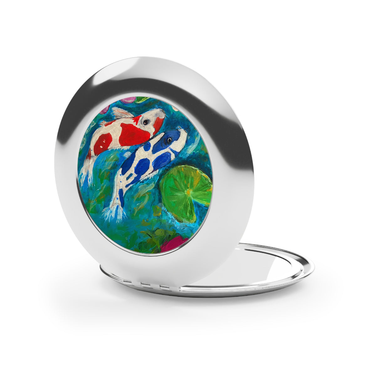 Compact Travel Mirror - Koi Pond