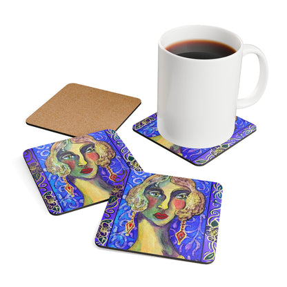 Corkwood Coaster Set - Eloise
