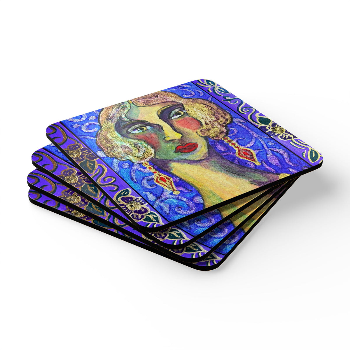 Corkwood Coaster Set - Eloise