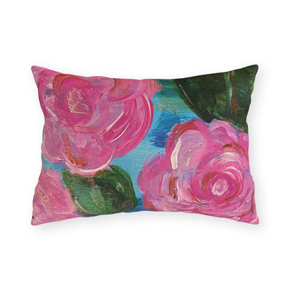 Outdoor Pillows - LilyPond and Pink Bird (Front/back design)