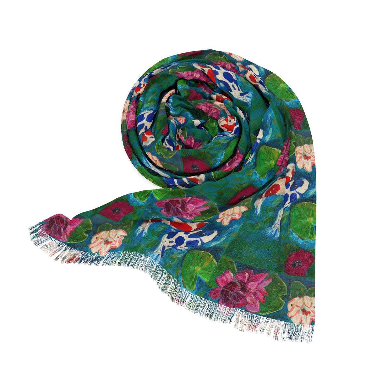 Scarf - Koi Pond - Monica in the Garden