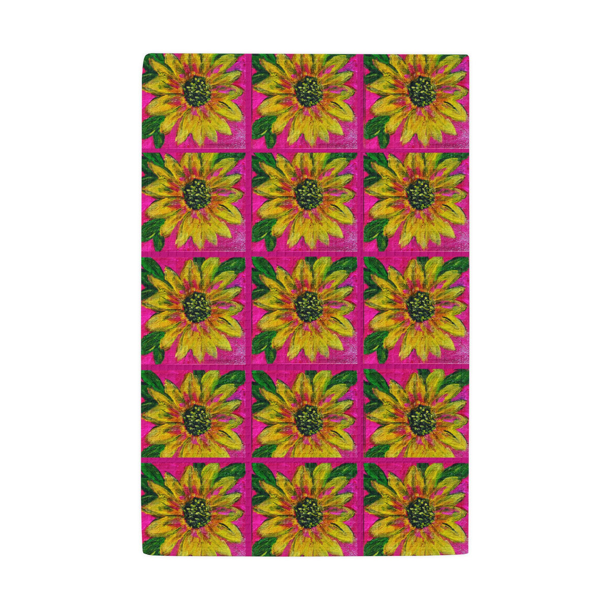 Kitchen Hand Towel - Sunflower Fiesta by Monica in the Garden