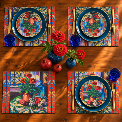 Party Plate -Zinnias & Grapes