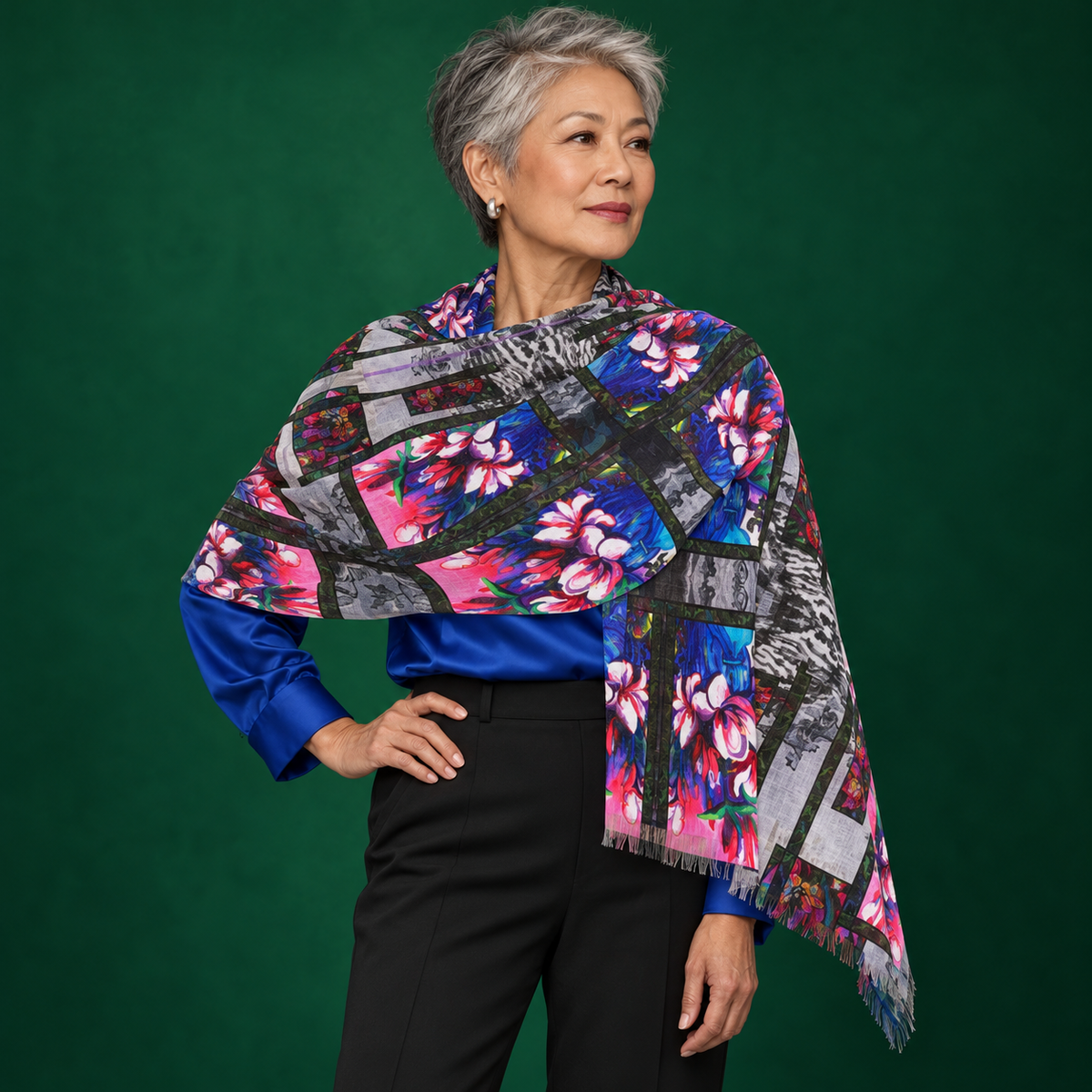 Scarf - Pink Magnolias