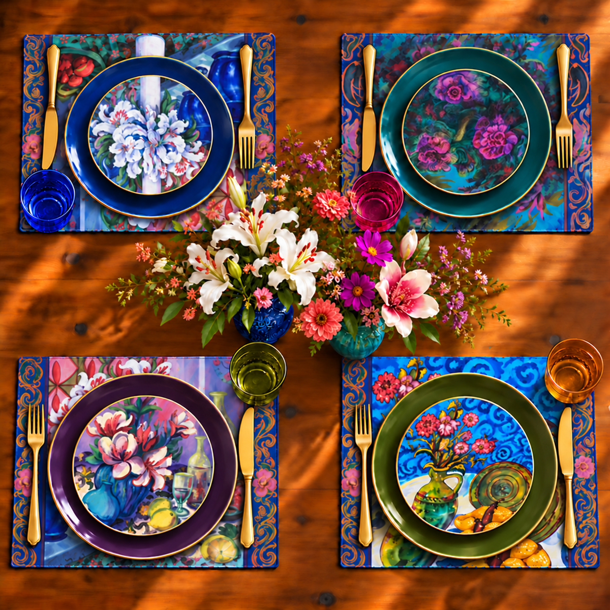 Party Plate -White Magnolia