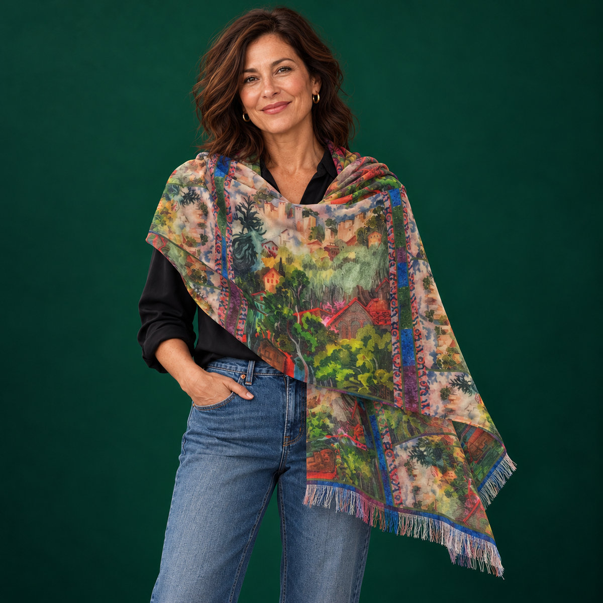 Scarf - Spanish Hillside