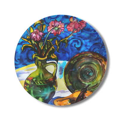 Party Plate -Green Vase