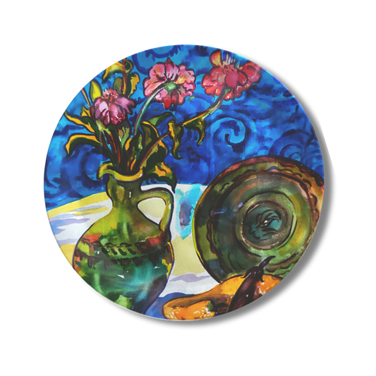 Party Plate -Green Vase