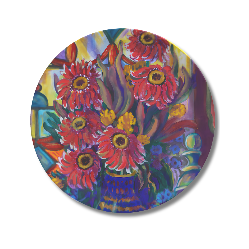 Party Plate -Kitchen Zinnias
