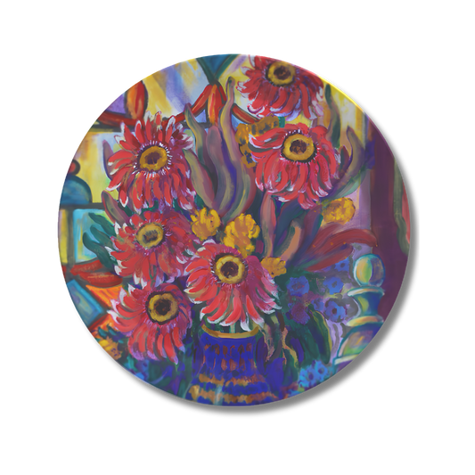 Party Plate -Kitchen Zinnias