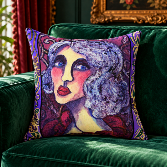 Lisette – Art Throw Pillow | Les Parisiennes Collection by Pilar Pobil