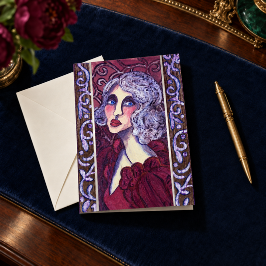 Greeting Card - "Lisette" From "Les Parisiennes" Series