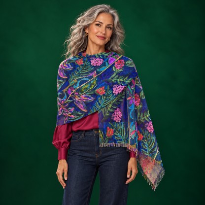 Scarf - Midnight Garden - Monica in the Garden