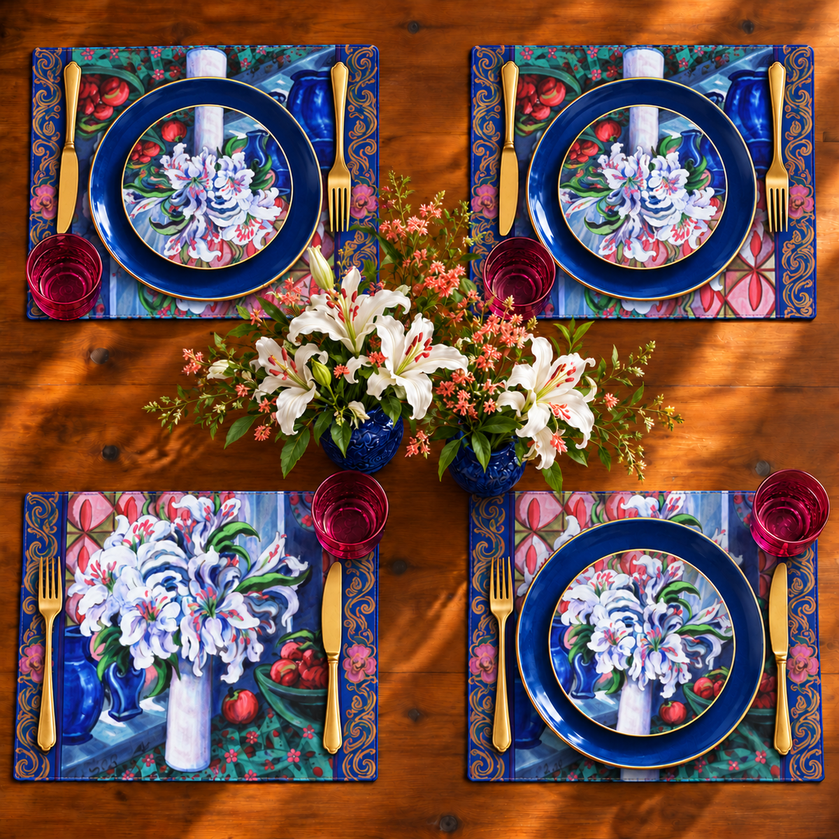 Party Plate -White Magnolia