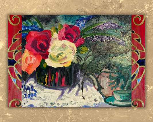 Luxury Vinyl Placemat - Tea Roses