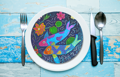 Party Plates - "Bioluminescence" Set of 4