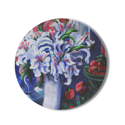 Party Plate -White Magnolia