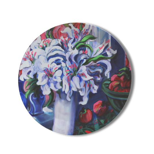 Party Plate -White Magnolia