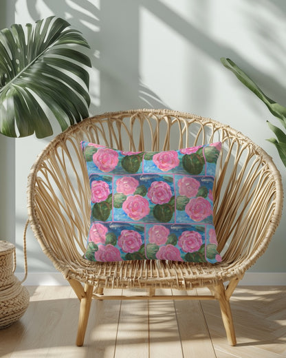 Decorative Pillow - Pink Waterlilies