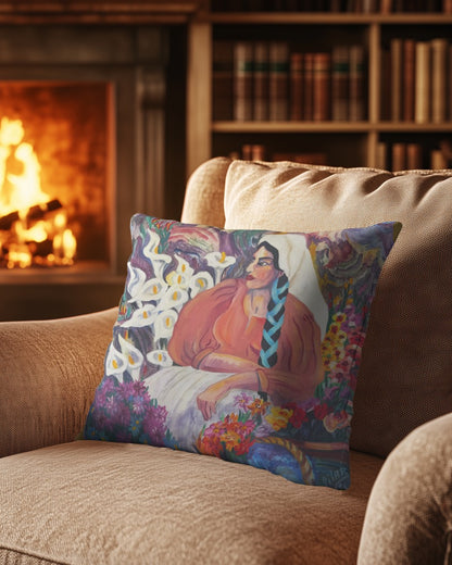 Decorative Pillow - The Flower Vendor