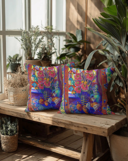 Decorative Pillow - Kitchen Zinneas