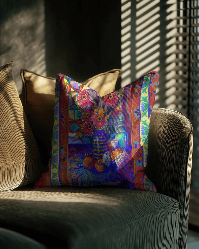 Decorative Pillow - Kitchen Zinneas