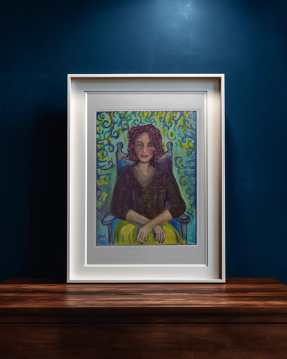 Fine Art Print - "Chica Con Manos Cruzados", Pilar Pobil