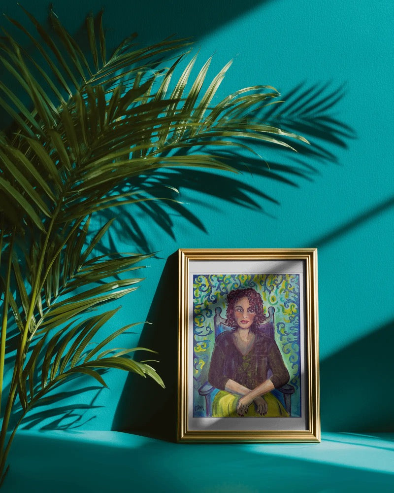 Fine Art Print - "Chica Con Manos Cruzados", Pilar Pobil