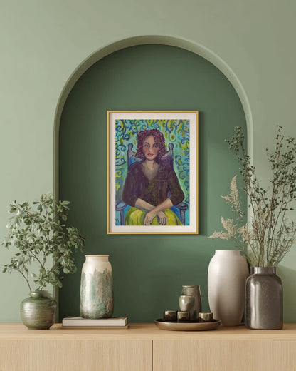 Fine Art Print - "Chica Con Manos Cruzados", Pilar Pobil