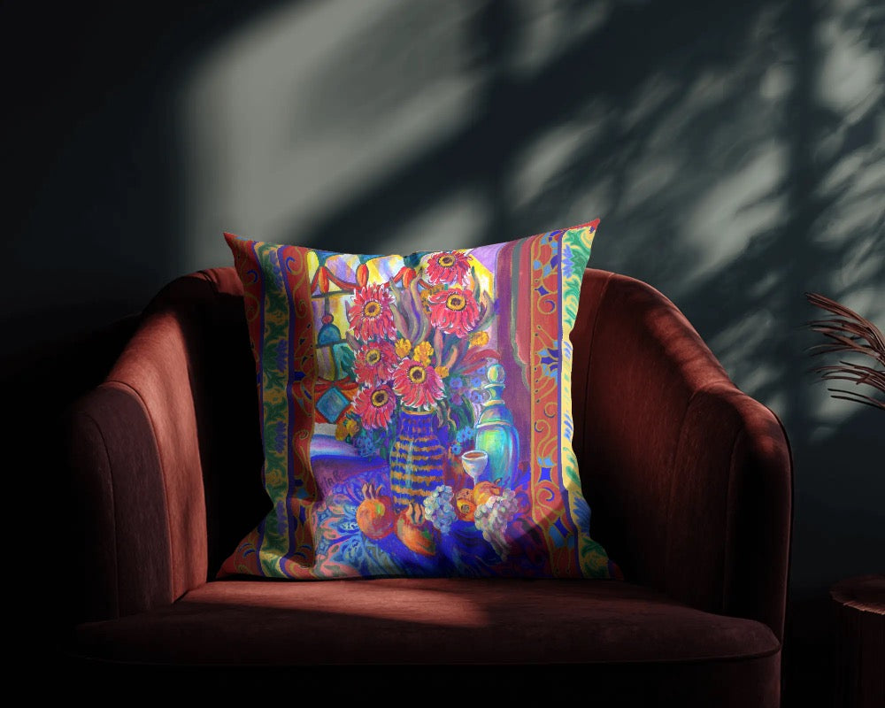 Decorative Pillow - Kitchen Zinneas