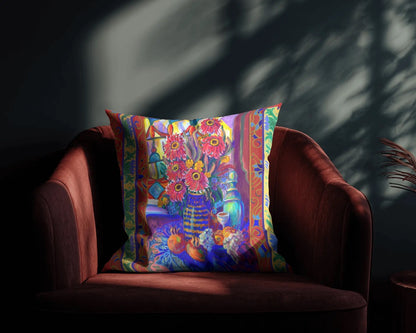 Decorative Pillow - Kitchen Zinneas