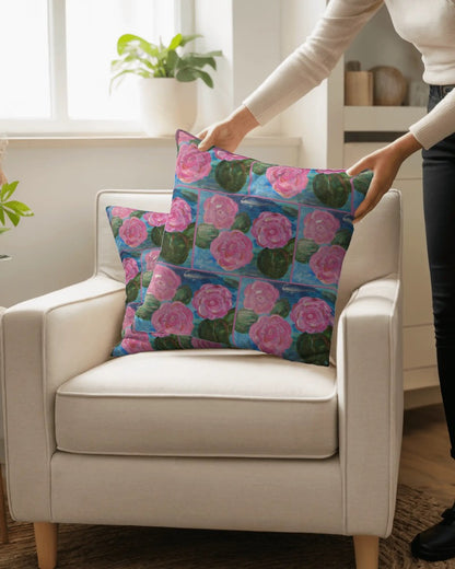 Decorative Pillow - Pink Waterlilies