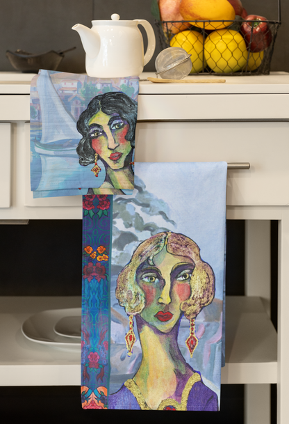 Cotton Tea Towel - Bernadette