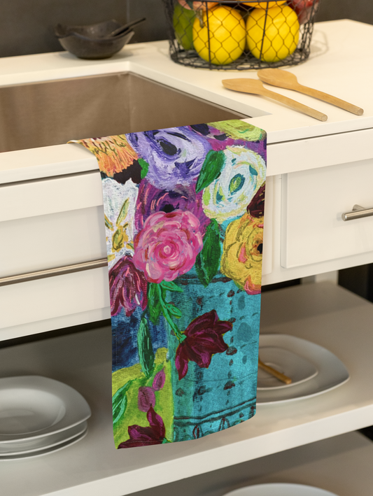 Cotton Tea Towel - Springtime Blooms