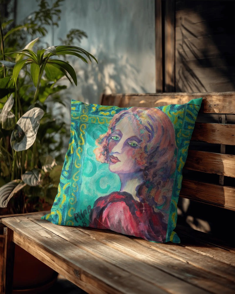 Decorative Pillow - 1920's Girls, Front/Back Complimentary Design
