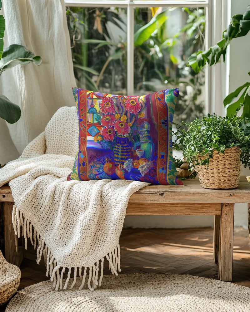 Decorative Pillow - Kitchen Zinneas
