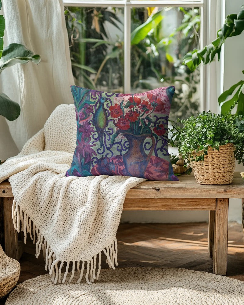 Decorative Pillow - "Green Parrot"