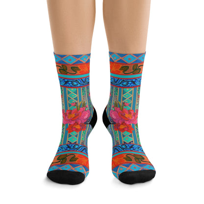 Eco-Friendly Socks - "Pink and Turqoise"