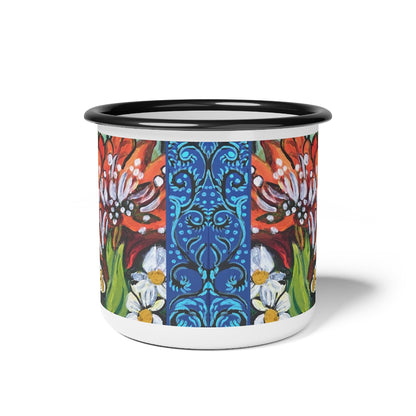 Enamel Camp Cup "Winter Amaryllis"