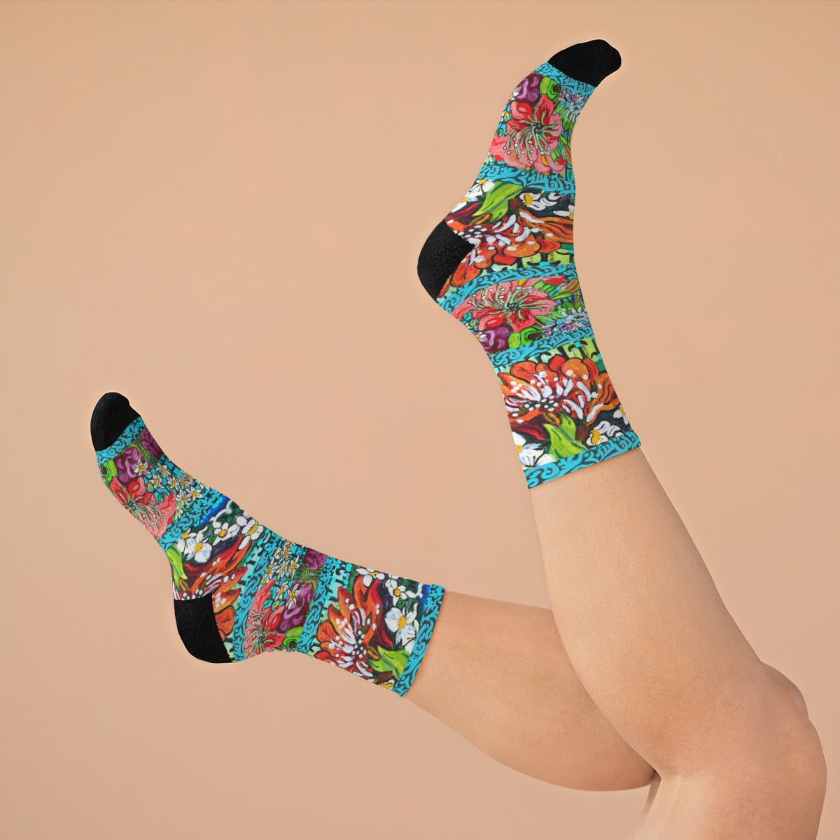 Eco-Friendly Socks - "Winter Amaryllis"