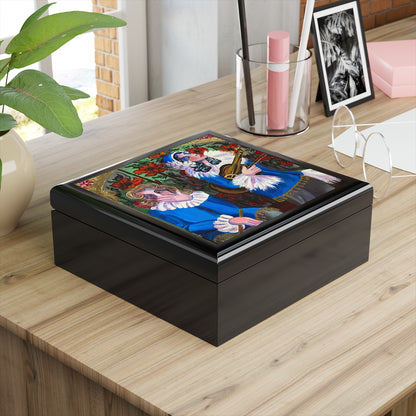 Jewelry and Keepsake Box "The Troubadours" (Comedia dell'arte collection)