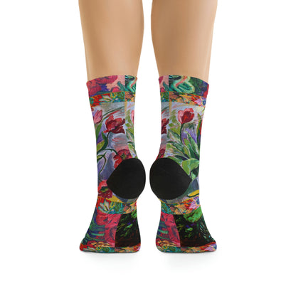 Eco-Friendly Socks - Bright Poppies
