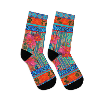 Eco-Friendly Socks - "Pink and Turqoise"