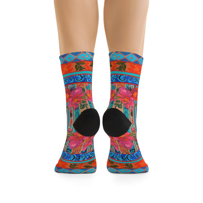 Eco-Friendly Socks - "Pink and Turqoise"