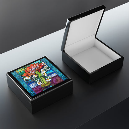 Jewelry and Keepsake Box "Winter Amaryllis"