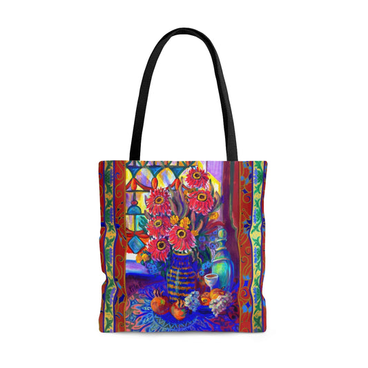 Tote Bag - "Kitchen Zinneas"