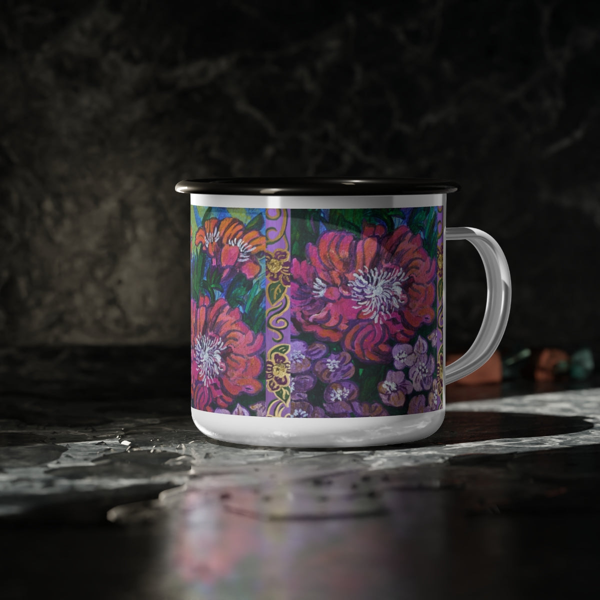 Enamel Camp Cup "The Garden"