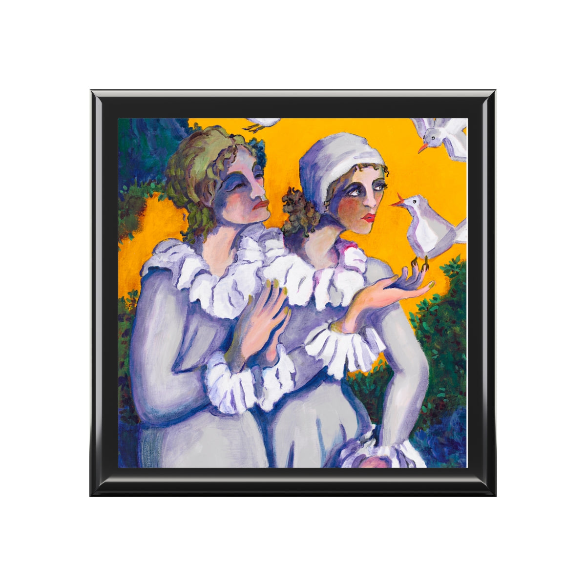 Jewelry and Keepsake Box  "Message of the Doves" (Comedia dell'arte collection)